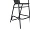 Flash Furniture Lila Commercial Grade Indoor-Outdoor PE Rattan Restaurant Barstool with Black Aluminum Frame and Footrest in Black SDA-AD632032R-BK-GG - alternate 5